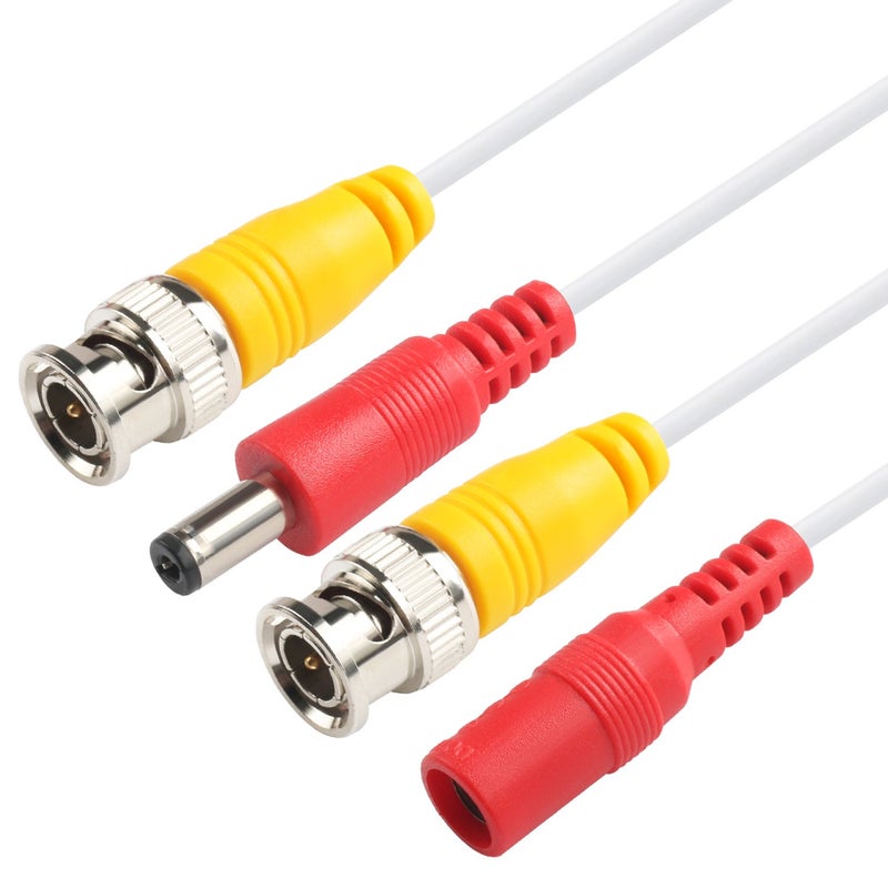Postta BNC Video Power Cable (2 Pack 30 Feet) Video Security Camera Cable Wire with Four Connectors for CCTV DVR Surveillance System - Image 5